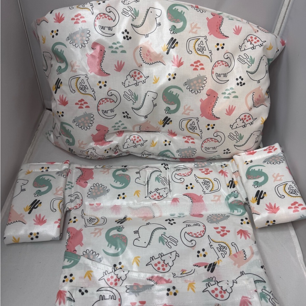New Dinosaur Print Baby hi chair cushion set.